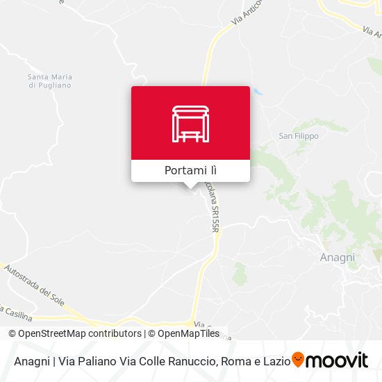 Mappa Anagni | Via Paliano Via Colle Ranuccio