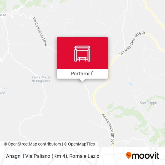 Mappa Anagni | Via Paliano (Km 4)