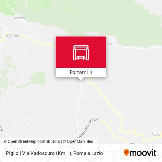 Mappa Piglio | Via Vadoscuro (Km 1)