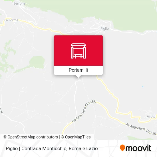 Mappa Piglio | Contrada Monticchio