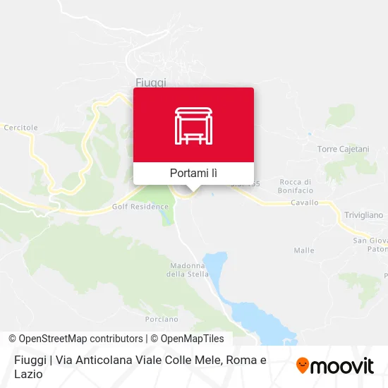 Mappa Fiuggi | Via Anticolana Viale Colle Mele