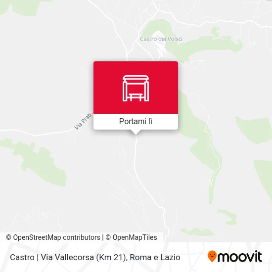 Mappa Castro | Via Vallecorsa (Km 21)