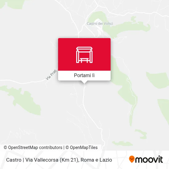 Mappa Castro | Via Vallecorsa (Km 21)