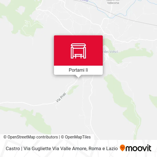 Mappa Castro | Via Gugliette Via Valle Amore