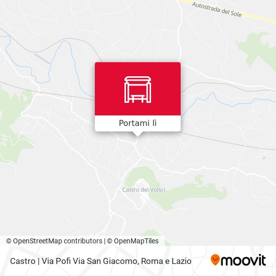 Mappa Castro | Via Pofi Via San Giacomo
