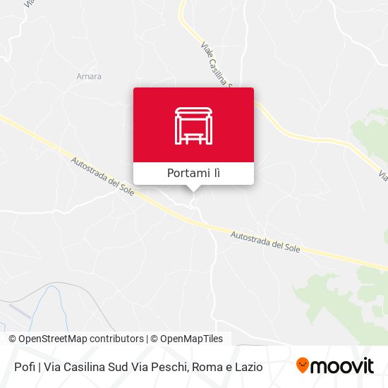 Mappa Pofi | Via Casilina Sud Via Peschi