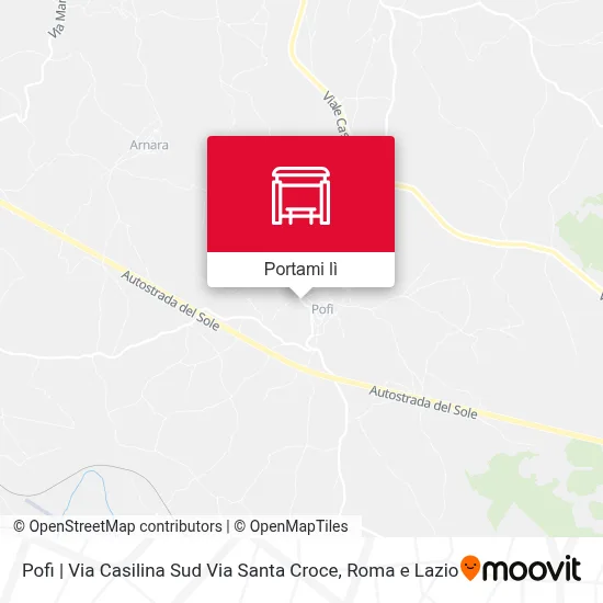 Mappa Pofi | Via Casilina Sud Via Santa Croce