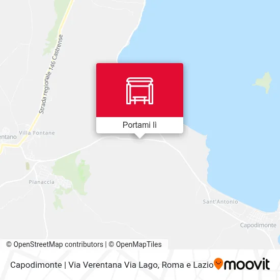 Mappa Capodimonte | Via Verentana Via Lago