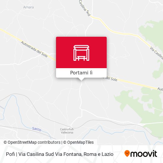 Mappa Pofi | Via Casilina Sud Via Fontana