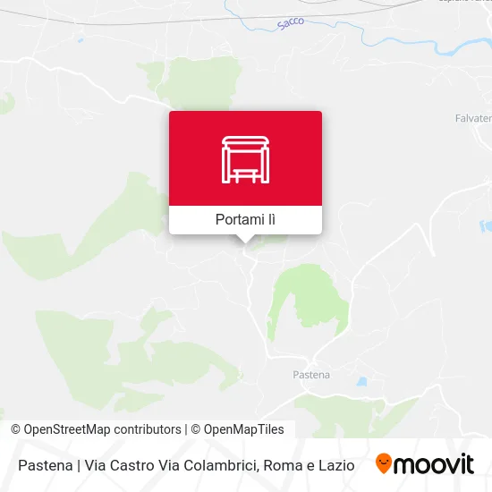 Mappa Pastena | Via Castro Via Colambrici