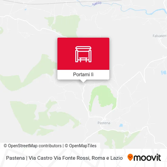 Mappa Pastena | Via Castro Via Fonte Rossi