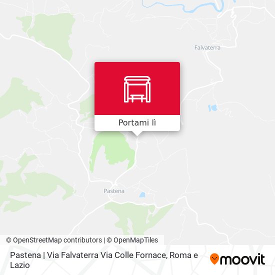 Mappa Pastena | Via Falvaterra Via Colle Fornace