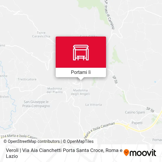 Mappa Veroli | Via Aia Cianchetti Porta Santa Croce