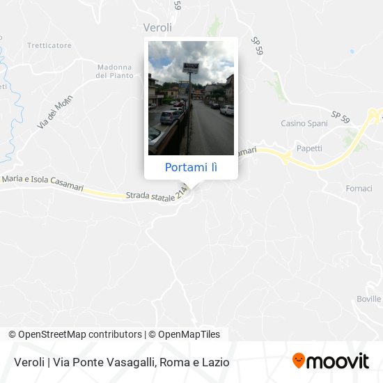 Mappa Veroli | Via Ponte Vasagalli