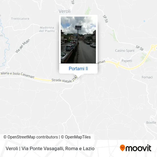 Mappa Veroli | Via Ponte Vasagalli