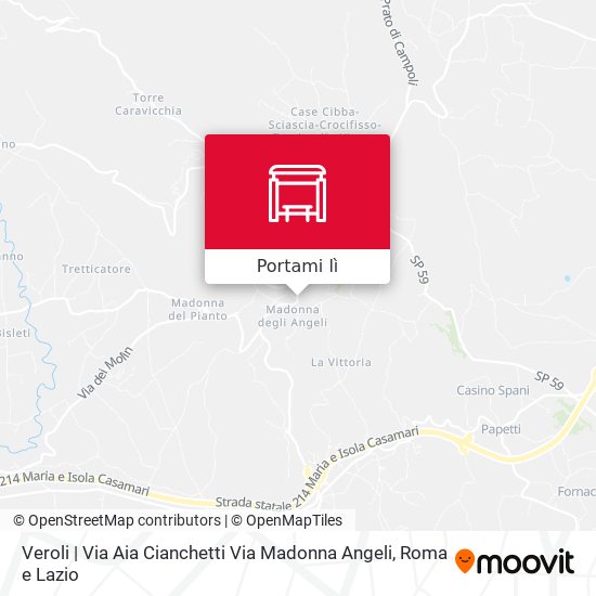 Mappa Veroli | Via Aia Cianchetti Via Madonna Angeli