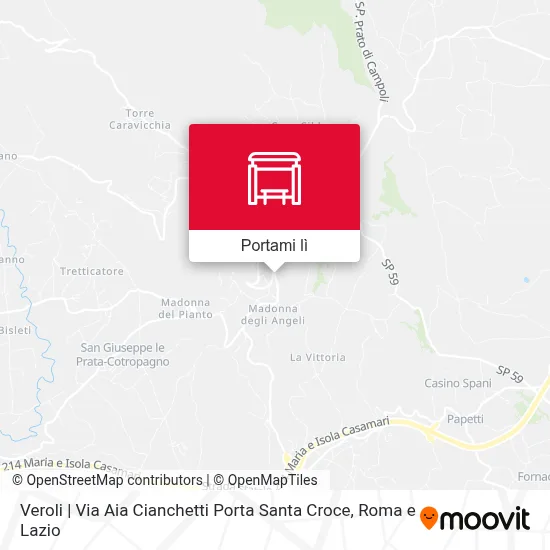 Mappa Veroli | Via Aia Cianchetti Porta Santa Croce