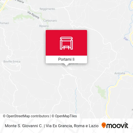 Mappa Monte S. Giovanni C. | Via Ex Grancia