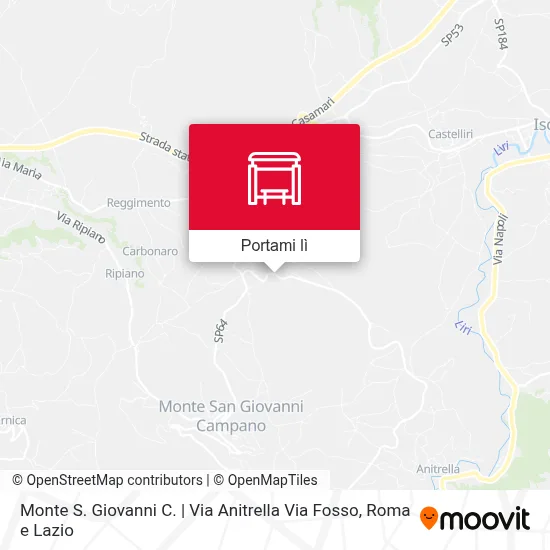 Mappa Monte S. Giovanni C. | Via Anitrella Via Fosso
