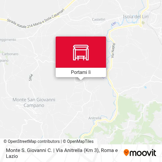 Mappa Monte S. Giovanni C. | Via Anitrella (Km 3)