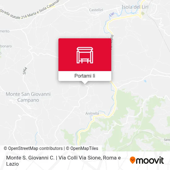 Mappa Monte S. Giovanni C. | Via Colli Via Sione