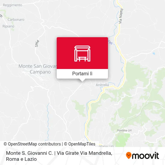 Mappa Monte S. Giovanni C. | Via Girate Via Mandrella