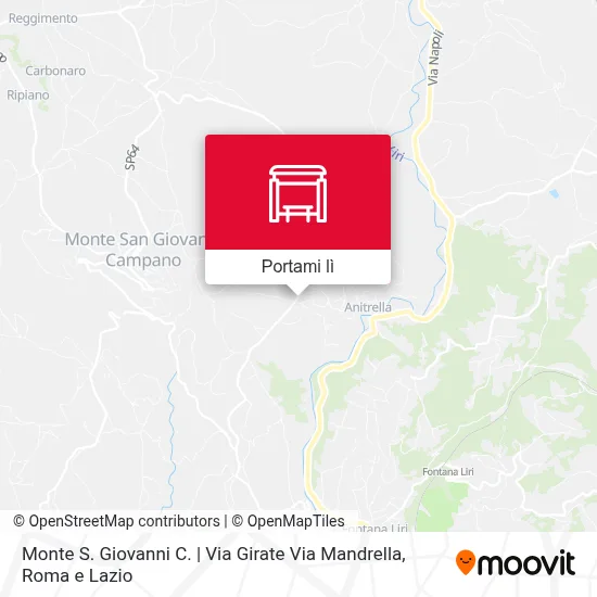 Mappa Monte S. Giovanni C. | Via Girate Via Mandrella