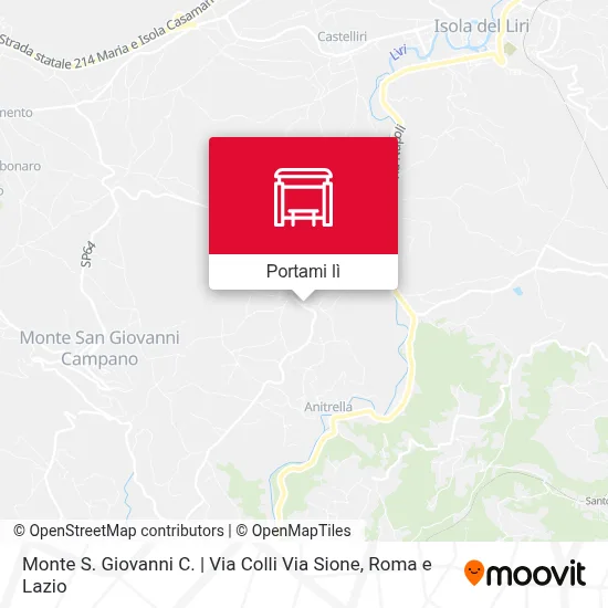 Mappa Monte S. Giovanni C. | Via Colli Via Sione