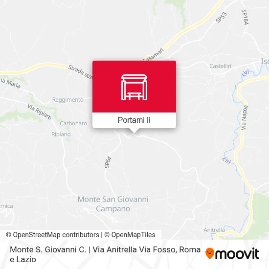 Mappa Monte S. Giovanni C. | Via Anitrella Via Fosso