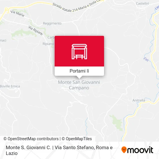 Mappa Monte S. Giovanni C. | Via Santo Stefano