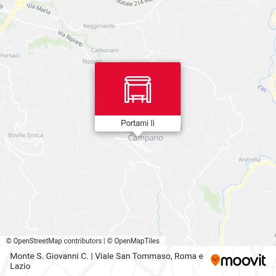 Mappa Monte S. Giovanni C. | Viale San Tommaso