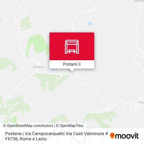 Mappa Pastena | Via Campocerquello Via Casli Valminuta # F6736