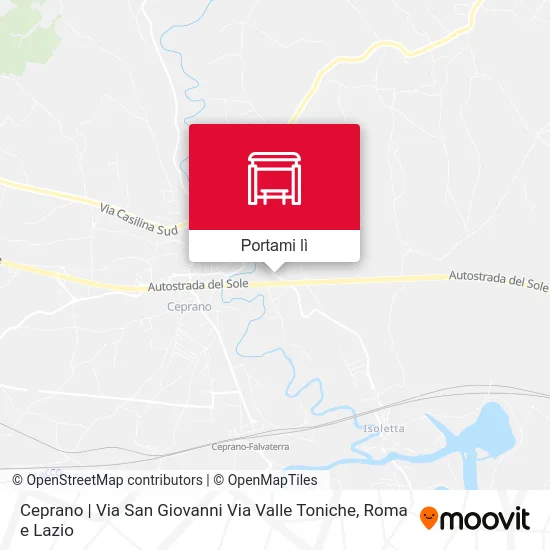 Mappa Ceprano | Via San Giovanni Via Valle Toniche