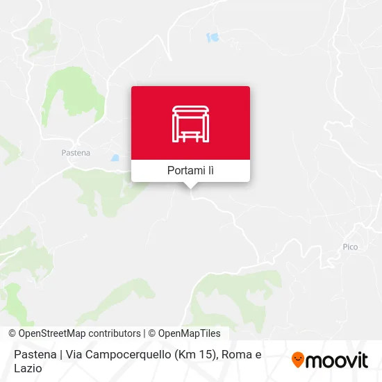 Mappa Pastena | Via Campocerquello (Km 15)