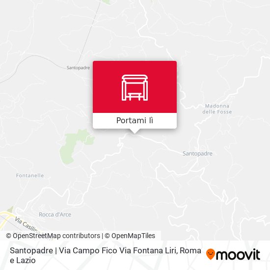 Mappa Santopadre | Via Campo Fico Via Fontana Liri