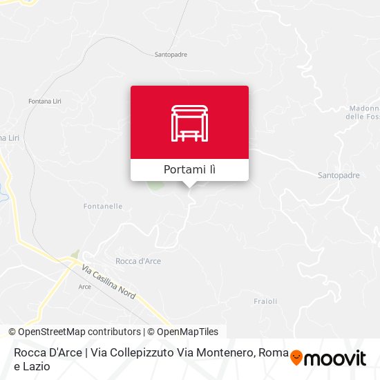 Mappa Rocca D'Arce | Via Collepizzuto Via Montenero