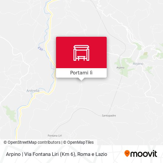 Mappa Arpino | Via Fontana Liri (Km 6)