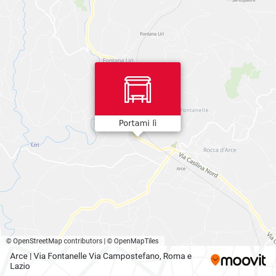 Mappa Arce | Via Fontanelle Via Campostefano