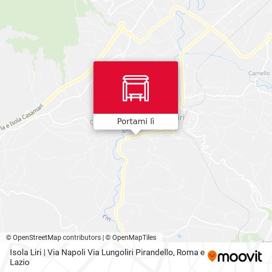 Mappa Isola Liri | Via Napoli Via Lungoliri Pirandello