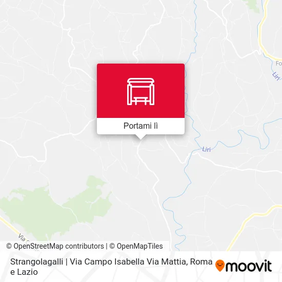 Mappa Strangolagalli | Via Campo Isabella Via Mattia