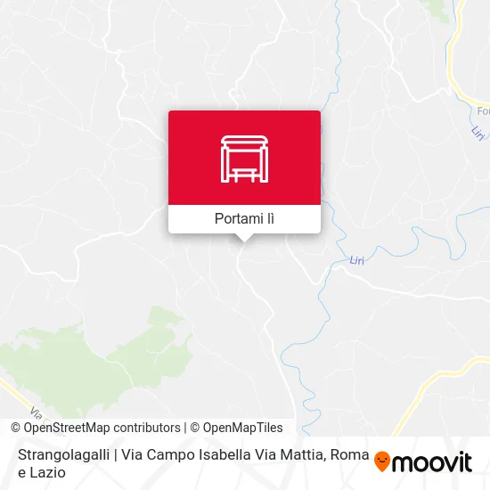 Mappa Strangolagalli | Via Campo Isabella Via Mattia