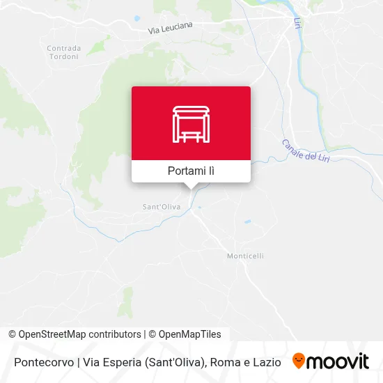 Mappa Pontecorvo | Via Esperia (Sant'Oliva)