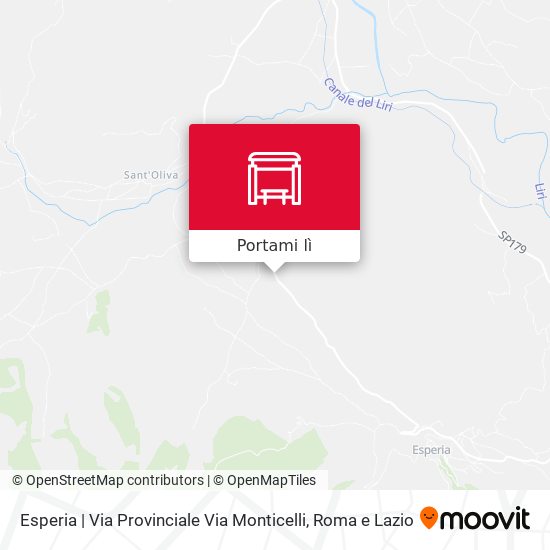 Mappa Esperia | Via Provinciale Via Monticelli