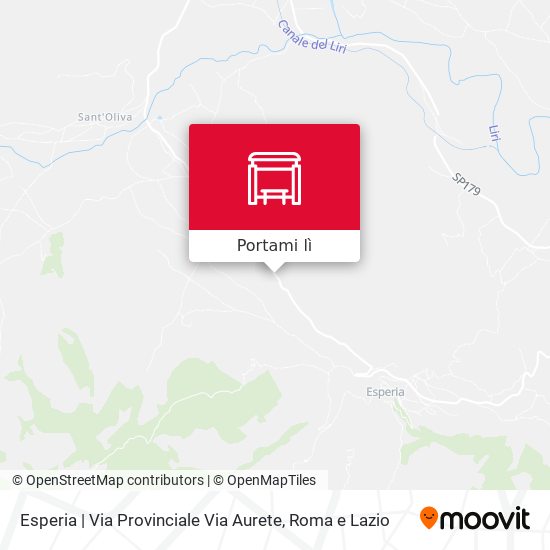 Mappa Esperia | Via Provinciale Via Aurete