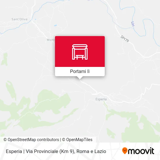 Mappa Esperia | Via Provinciale (Km 9)