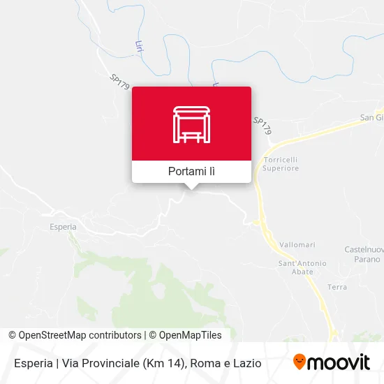 Mappa Esperia | Via Provinciale (Km 14)