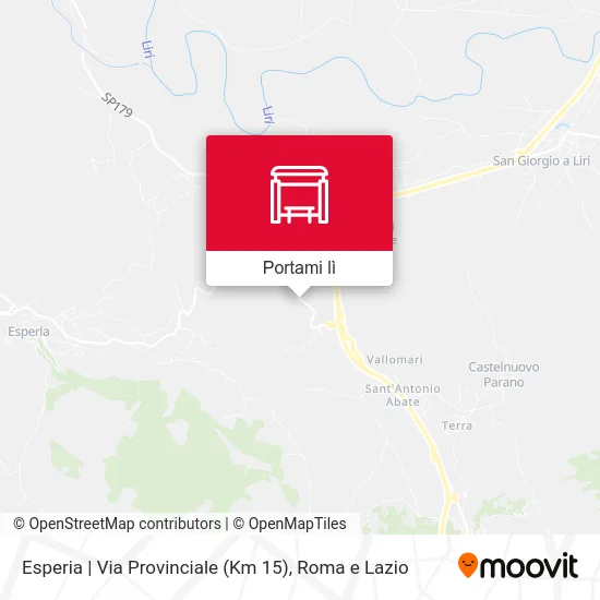 Mappa Esperia | Via Provinciale (Km 15)