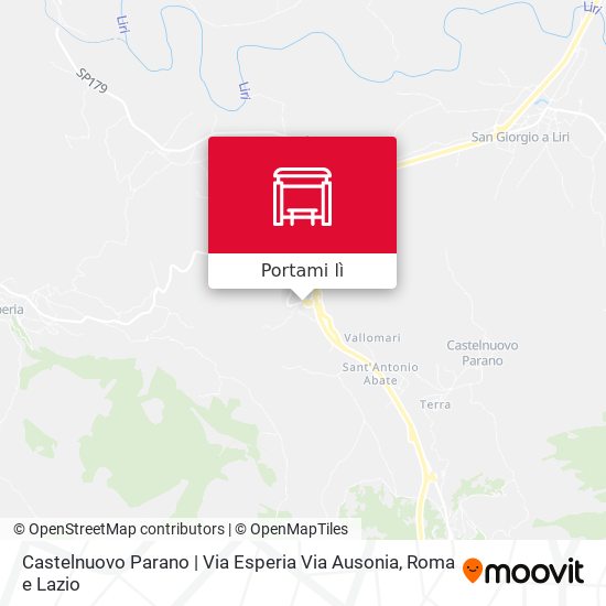 Mappa Castelnuovo Parano | Via Esperia Via Ausonia