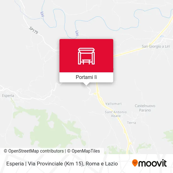 Mappa Esperia | Via Provinciale (Km 15)
