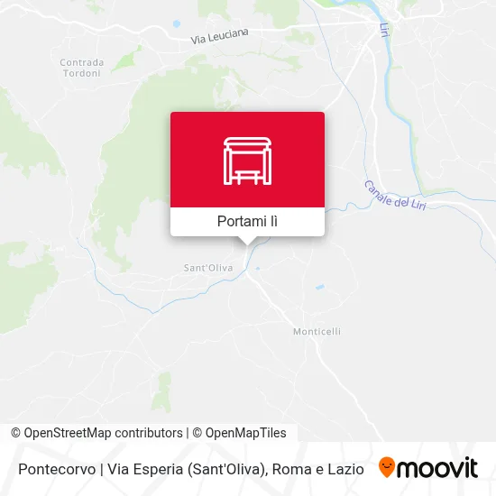 Mappa Pontecorvo | Via Esperia (Sant'Oliva)